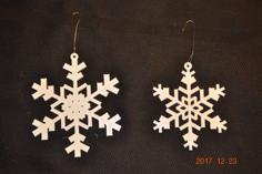 Random Snowflake Generator V11 Ornament And Earrings 3D Printer Model