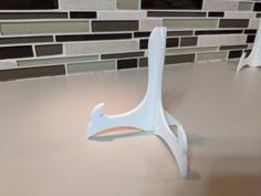 Universal Plate/Picture Stand With Improved Base 3D Printer Model