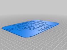 Bathroom Sign 3D Printer Model