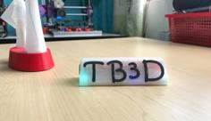 Name Tag With Leds And Alphabet 3D Printer Model