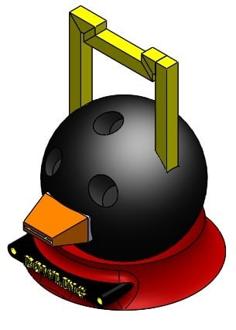 Bowling Ball Tape Dispenser 3D Printer Model