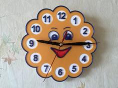 Wall Clock In The Children’s Room “Sun” 3D Printer Model