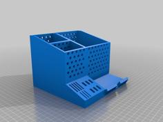 Desk Organizer With USB, SD, & Mini SD Slots 3D Printer Model