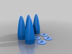 Model Rocket Nose Cone – 45.0mm Diam 3D Printer Model