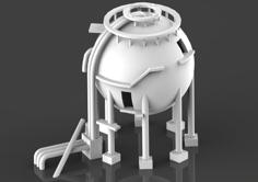 Rust Dome / Sphere Tank Monument 3D Printer Model