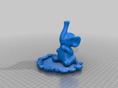 Elephant Phone Rack 3D Printer Model