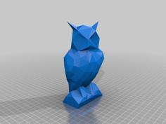 Low Poly Owl Statue 3D Printer Model