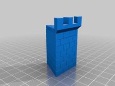 Castle Walls And Wizard Tower 3D Printer Model