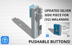 Updated Silver Piece For (V2) Sony Walkman TPS-L2 (Guardians Of The Galaxy) 3D Printer Model