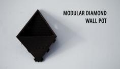 Modular Diamond Wall Pot 3D Printer Model