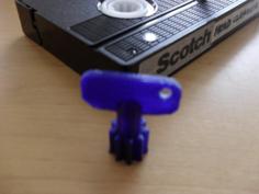 VHS Video Tape Winding Key 3D Printer Model