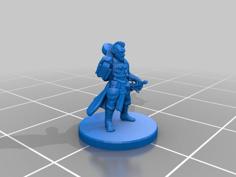 Halfling Bard Miniature 3D Printer Model