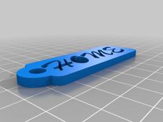 Home Keychain 3D Printer Model