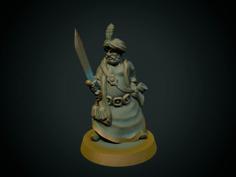 Sultan 28mm (No Supports, FDM Friendly) 3D Printer Model