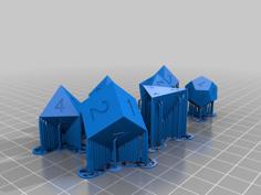 Set Of Dice For D&D (Supported) 3D Printer Model