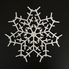 Customizeable Fractal Snowflakes 3D Printer Model