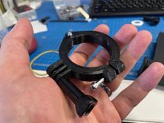 Motorcycle Fork GoPro Mount (48mm Dia) 3D Printer Model