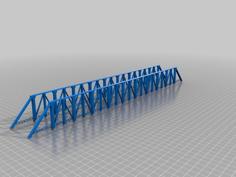 H0 Railway Open Modular Bridge Lateral Frame 3D Printer Model