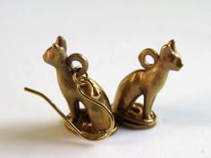 Egyptian Cat Earring 3D Printer Model