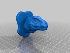 T-rex Head Trophy On The Wall / Two Faces / Dinosaur 3D Printer Model