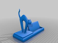 Mr Cat Says Meow! Business Card Holder 3D Printer Model