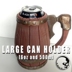 16oz And 500ml Can Holder, Now Including 12oz Fl (slim), 23oz, 23.5oz, And 25oz 3D Printer Model