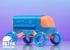 Retro Thrusters RT6 – Sci-fi Space Buggy Rover Toy – No Supports 3D Printer Model