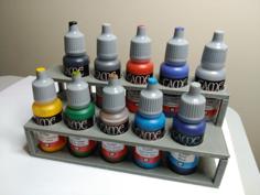 Parametric Paint Bottle Rack 3D Printer Model