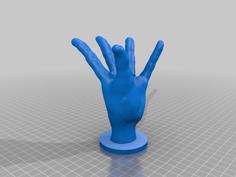 Hand Stand Sphere Holder 3D Printer Model