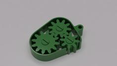 GearBox Keychain With Third Gear (Remix) 3D Printer Model