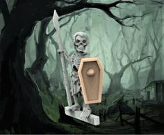 Undead Coffin Lid Shield – 28mm Miniature Scale 3D Printer Model