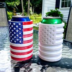 4th Of July American Flag Coozie – Pencil/Sharpie Holder 3D Printer Model