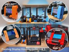 Pivoting Display For Ender 3 – Pro – V2 – Ender 5 – BTT 35TFT & Stock 3D Printer Model