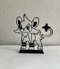 Luxio Pokemon Line Art 3D Printer Model