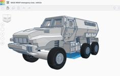 RC Car Truck Body 1/12 BAE Caiman NASA MRAP Style 3D Printer Model