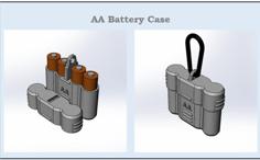 Carabiner AA Battery Case 3D Printer Model