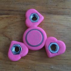 Customizable Rotated Heart (pick-a-weight) Fidget Spinner 3D Printer Model