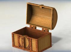 Treasure Chest With Magnetic Lock 3D Printer Model