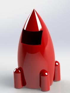 Rocket Trash Can 3D Printer Model