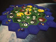 Complete Settlers Of Catan Game 3D Printer Model