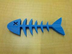 Fish Skeleton Magnet 3D Printer Model