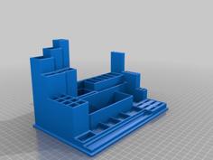 Desktop Tool Tray Organizer Remix With Memory Card Area 3D Printer Model