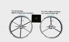 Secondary Mirror Spider For SkyWatcher 150/750 PDS Explorer BD (two Models: For Printing And CNC Milling) 3D Printer Model