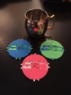 Seahawks Gear Coaster 3D Printer Model