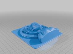 Queen Head Face Stone Tile Plate 3D Printer Model