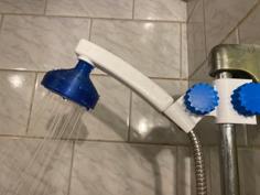 Nozzle-powered Shower Head 3D Printer Model