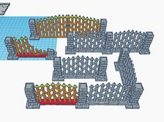 Fantasy Wargame Terrain – Graveyard Fences 3D Printer Model