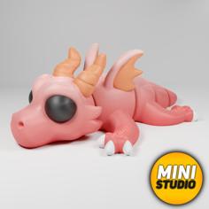 Articulated Flexi Cute Dragon 3D Printer Model