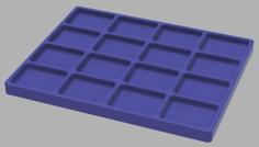 250mm X 200mm X 10mm (WxDxH) Parts Tray 3D Printer Model