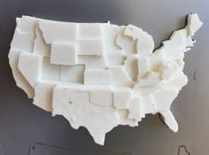 United States By Teen Pregnancy Rate (2014) 3D Printer Model